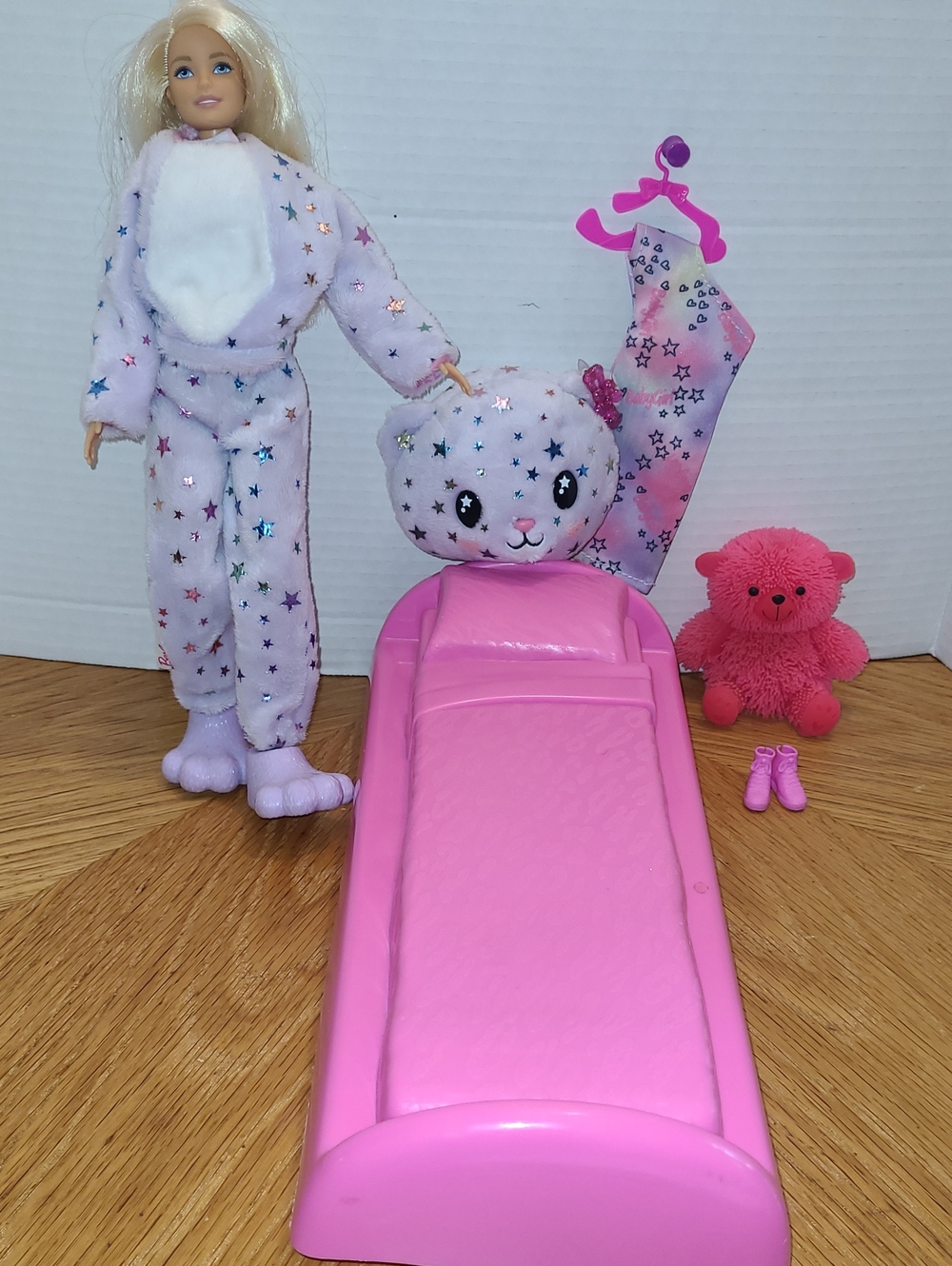 Barbie Articulated Knees,Wearing  Clothes of" Cutie Reveal Purple Teddy Costume